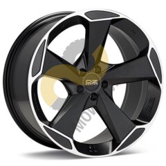 OZ Aspen 9.5x20 5x108  ET36 Dia63.4 Matt Black Diamond Cut ()