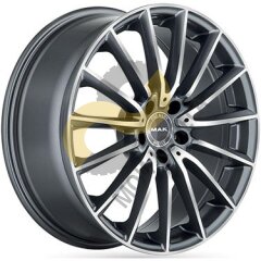 MAK Komet 9.0x18 5x112  ET33 Dia66.6 Gun Metallic Mirror Face ()