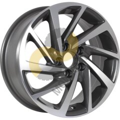KDW KD1530 6.0x15 4x100 ET46 Dia54.1 Grey Front Polished