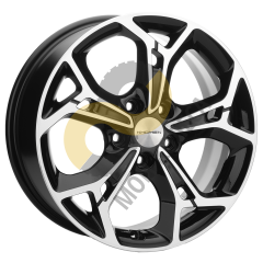 Khomen Wheels KHW1702 7x17 5x112  ET49 Dia57.1 Black-FP ()