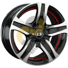 LS Wheels LS145 6.5x15 5x105  ET39 Dia56.6 BKFRL ()