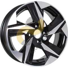 KDW KD1520 6x15 4x100 ET46 Dia54.1 Black Front Polished