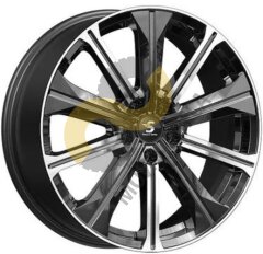 Skad КР013 7x19 5x112  ET34 Dia66.6 Diamond Gloss Graphite 